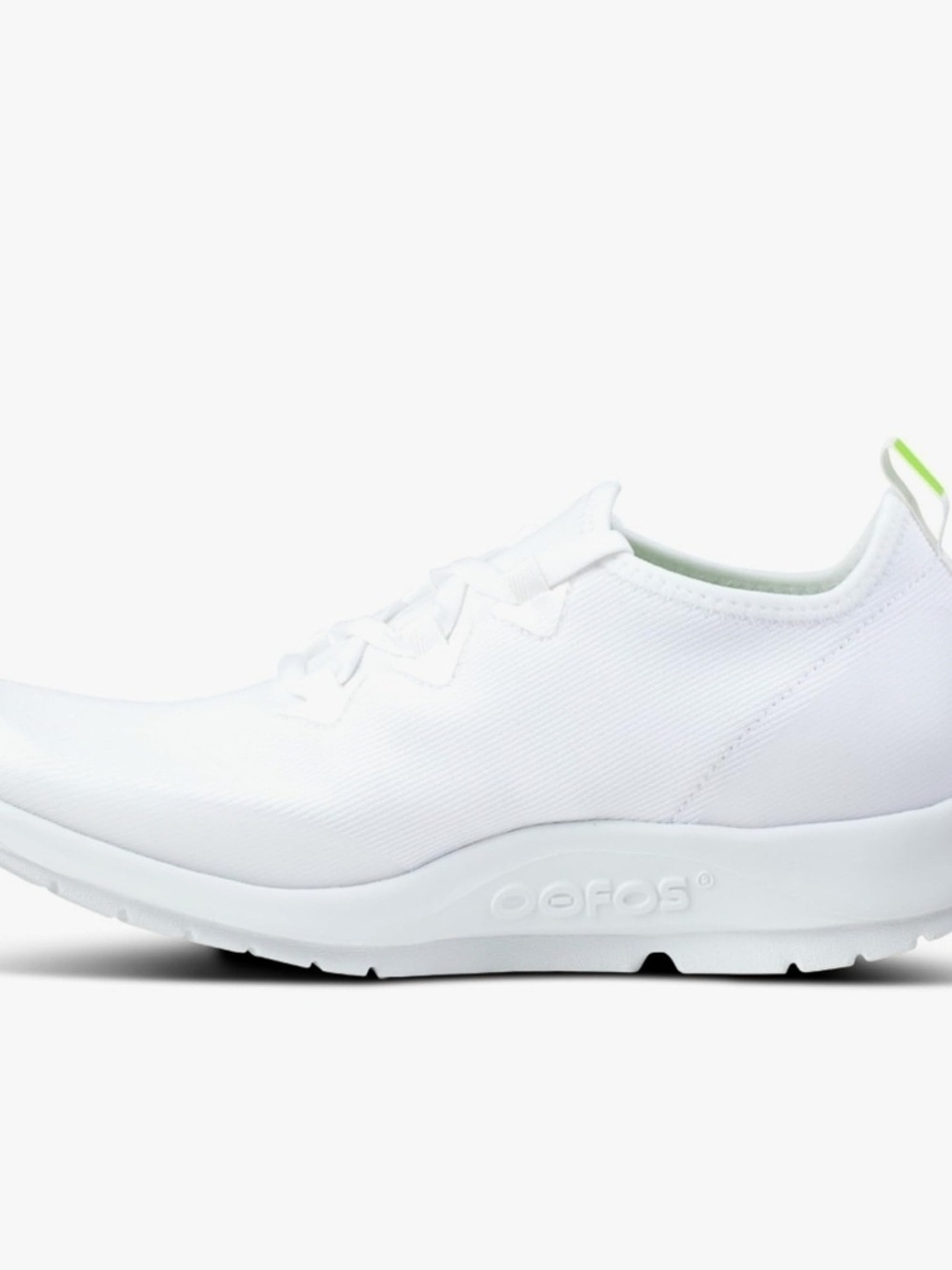 OOFOS Women's White Lace-Up Sneakers